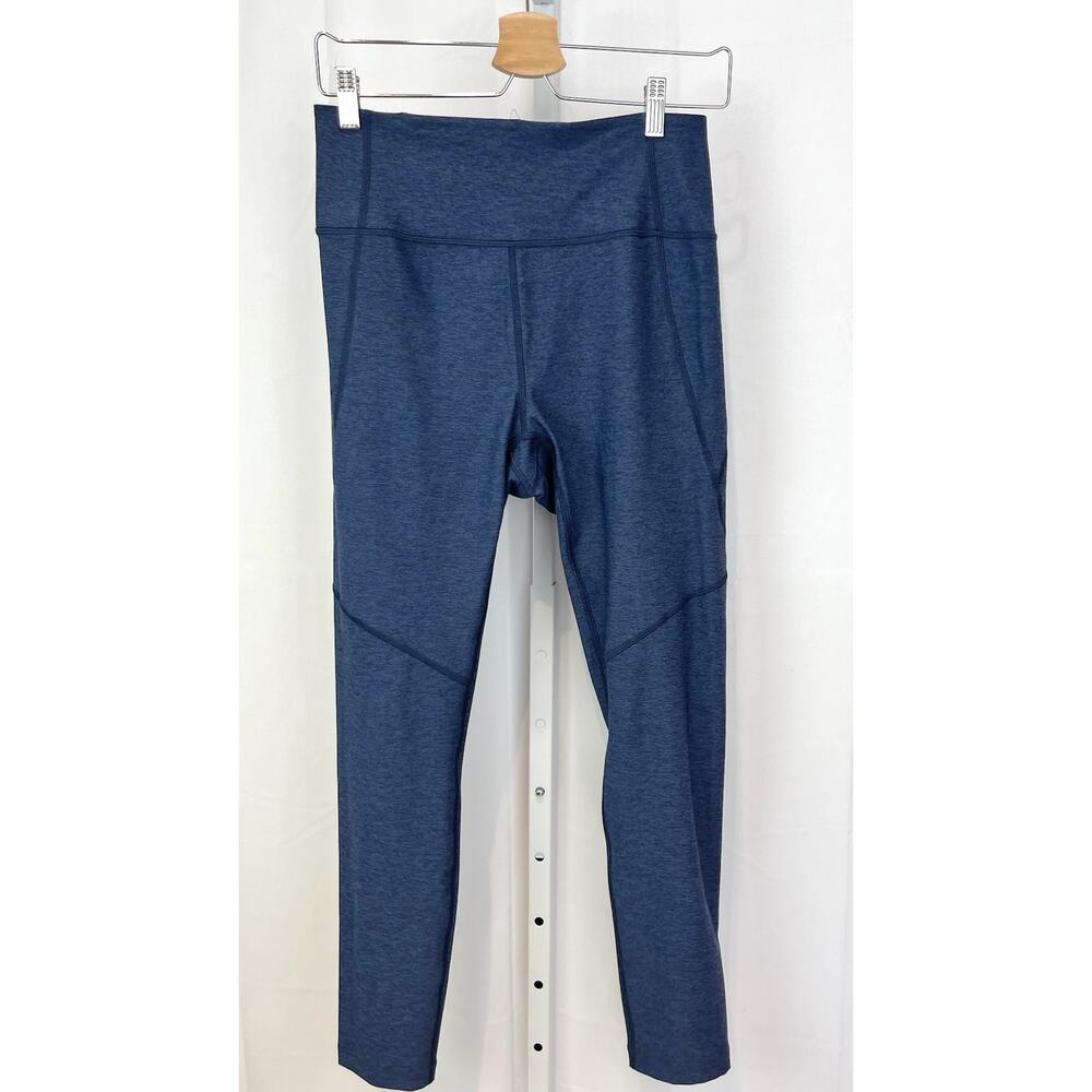 OUTDOOR VOICES Size M High Rise Ankle Leggings 7/8 Tights Workout Spacedye Blue